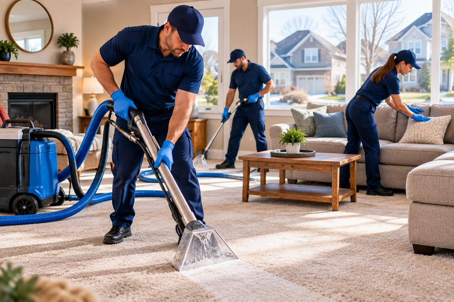 Pet urine stain removal on carpet in a Fargo home