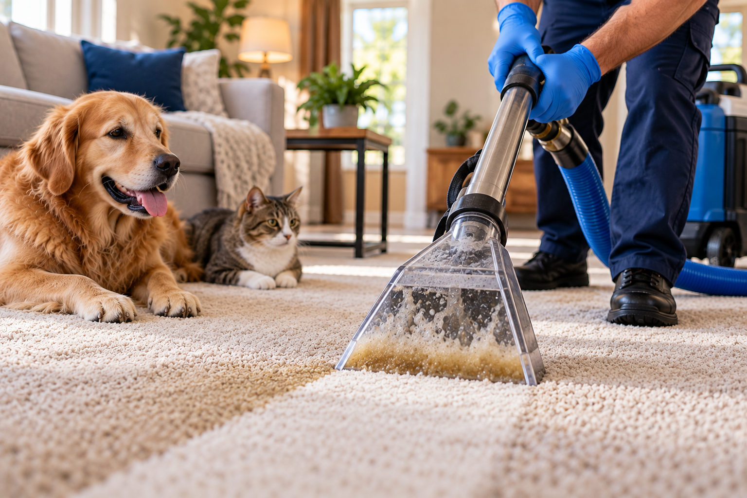 Pet carpet steam cleaning service in North Dakota
